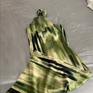 Fashion Nova One Shoulder Green Dress
